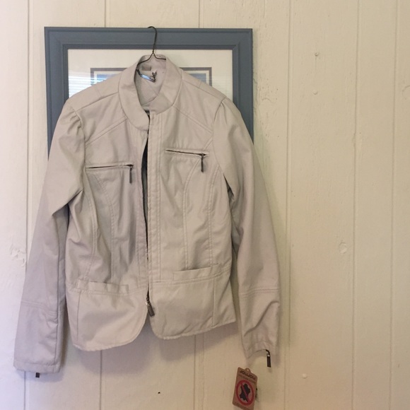 White leather jacket