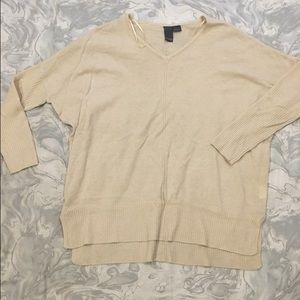 tan thin long sleeve sweater