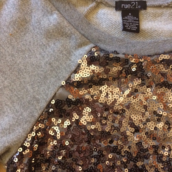 Rue 21 | sequined baseball sweatshirt - Picture 4 of 4