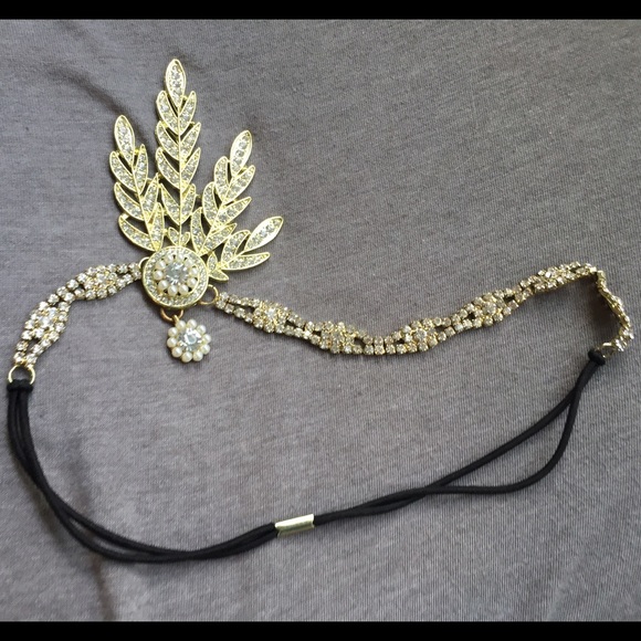 Gold "feather" headband
