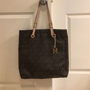 MK large brown Jet Set Tote