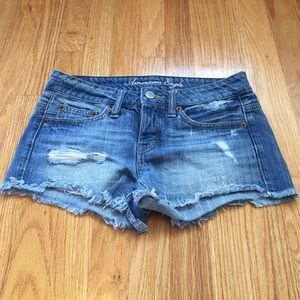 American Eagle Women's Cut-Off Ripped Jean Shorts