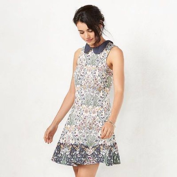 LC Lauren Conrad Sz 6 A-Line Print Dress NWT - Picture 2 of 4