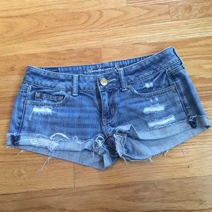 American Eagle Ripped Women's Cut-Off Denim Shorts