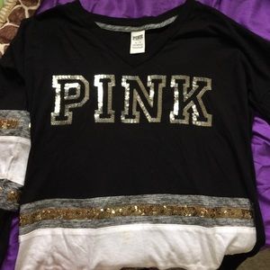 Long Sleeve V-Neck PINK Sweater