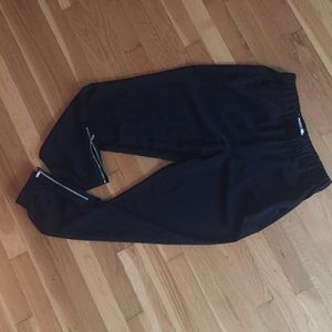 Women's Calvin Klein Black Ankle Zip Soft Pants