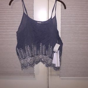 o'neill blue with white detailing tank top