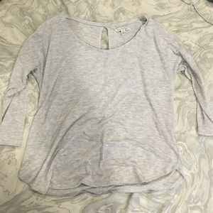 heather grey three quarter length t
