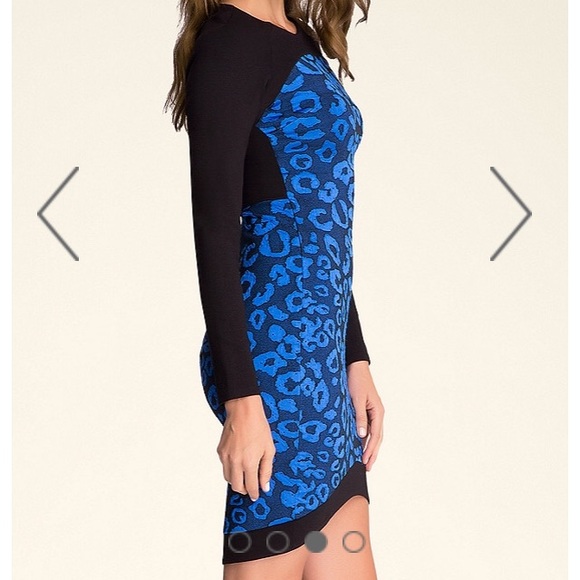 Bebe Raglan contrast sleeve midi jersey dress M - Picture 3 of 4