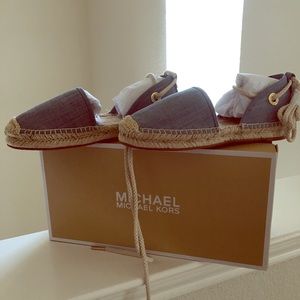 New Michael Kors Espadrilles Denim