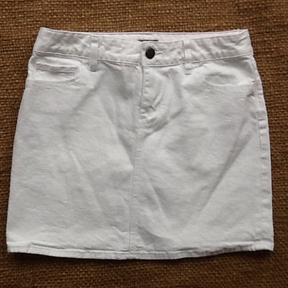 J Crew White Jean Skirt