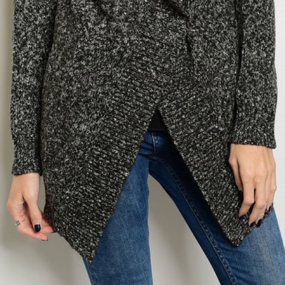 🎈LAST ONE🎈Wrap Front Grey Cardigan Sweater - Picture 4 of 4