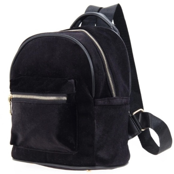 Meilani Black Velvet Mini Backpack - Picture 2 of 4