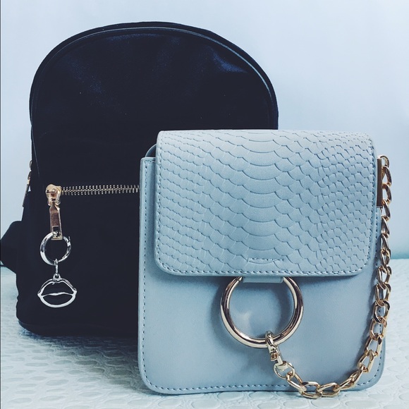 Meilani Black Velvet Mini Backpack - Picture 4 of 4