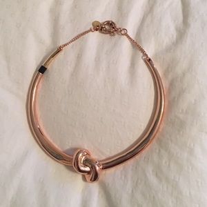 Rose gold Abercrombie knot necklace
