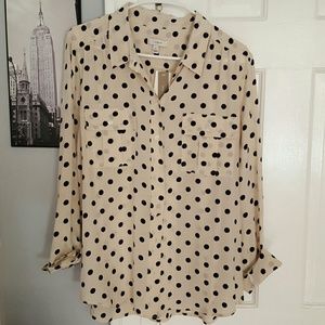 J Crew Blythe polka dot blouse