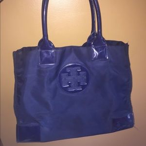 LIGHTLY USED navy blue Tory Burch tote