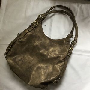 Merona gold distress hobo bag