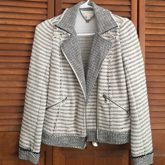 Ella Moss tweed moto jacket XS