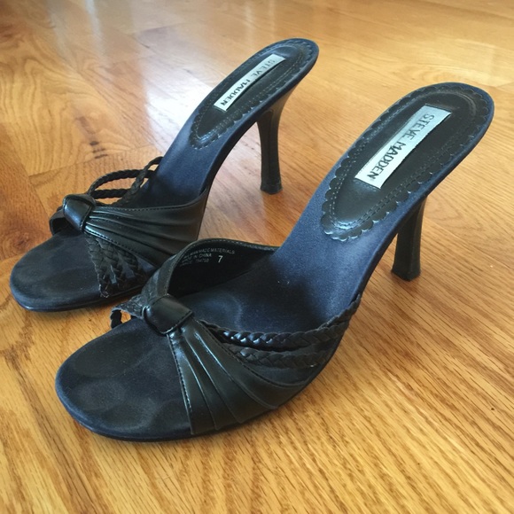 Steve Madden Black Strappy Heels