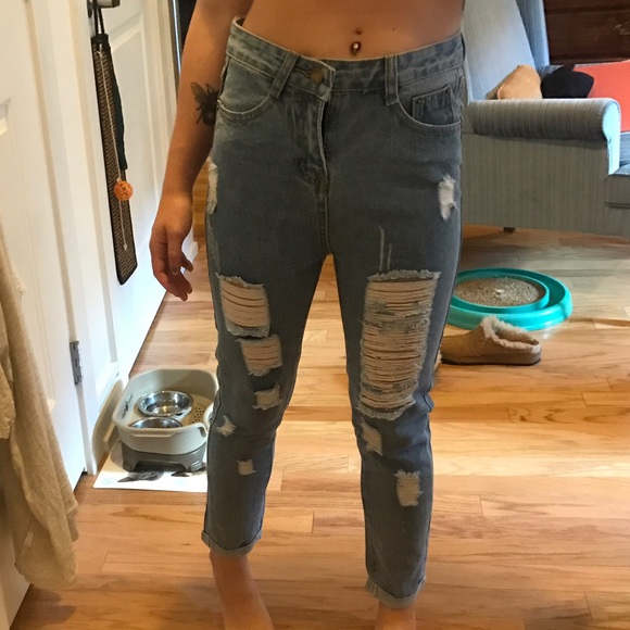 Distressed Denim Jeans