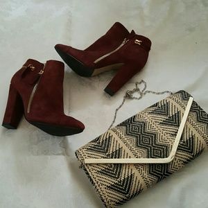 Burgundy Ankle Booties