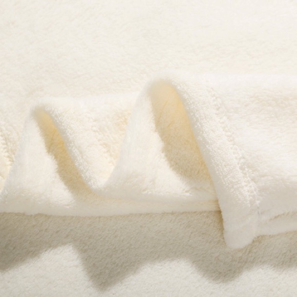 Velvet plush blanket twin , White , Twin - Picture 2 of 3