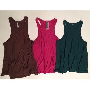 Free People Long Beach Tank - Raspberry