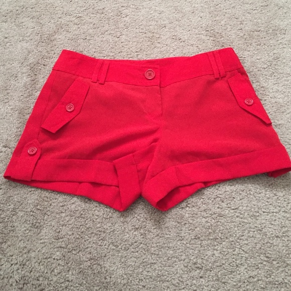 Express dressy red shorts