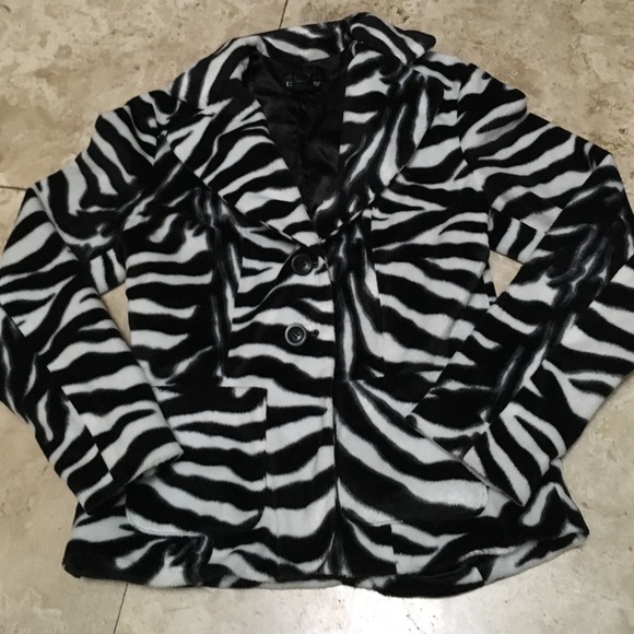 Bebe Zebra Print Soft Blazer - image 1