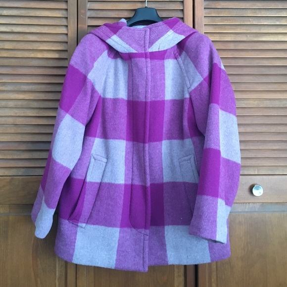 Coach plaid wool coat size XS