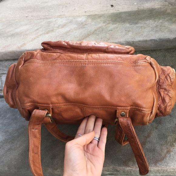 🚫SOLD Vintage large brown leather backpack 1970's - Picture 3 of 4