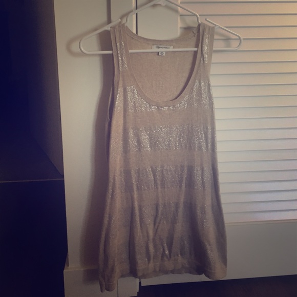 Banana Republic tank with striped subtle sequins - Picture 1 of 2