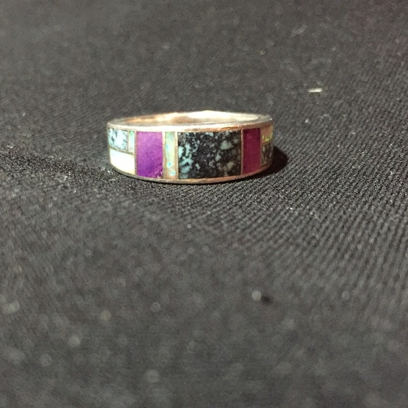 Sterling silver inlay ring