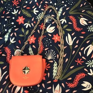 Kate Spade coral leather mini bag!