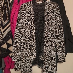 AE black and white Aztec print sweater