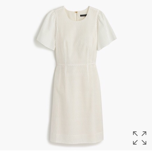 Flutter sleeve eyelet dress