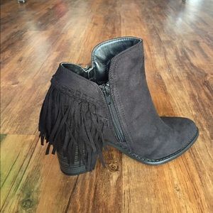 Fringe booties