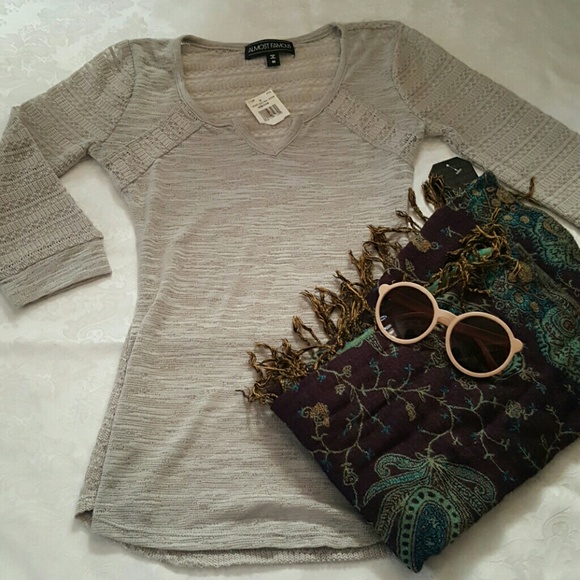 Gray Sweater Top