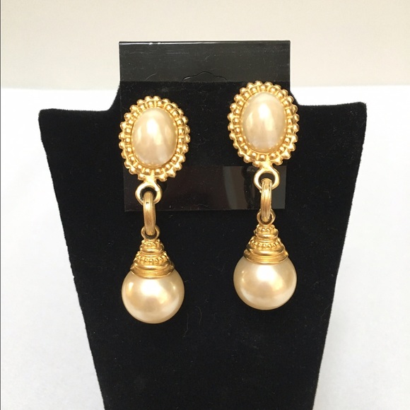Vintage Faux Pearl Earrings