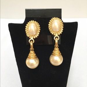 Vintage Faux Pearl Earrings