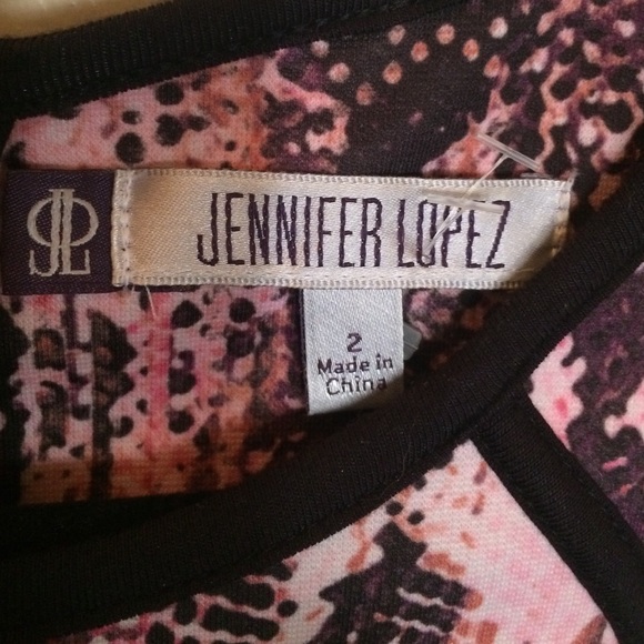 Jennifer Lopez pink/black Snake Print Dress - Picture 2 of 3