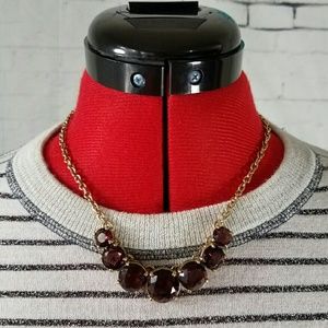 Banana Republic jeweled necklace deep purple