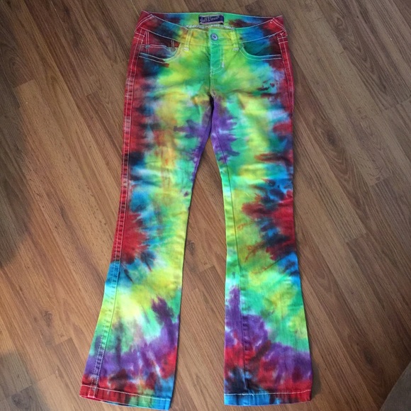 SALE!🌻Boho Hippie🌻 Tie-Dyed Festival Jeans - Picture 3 of 7