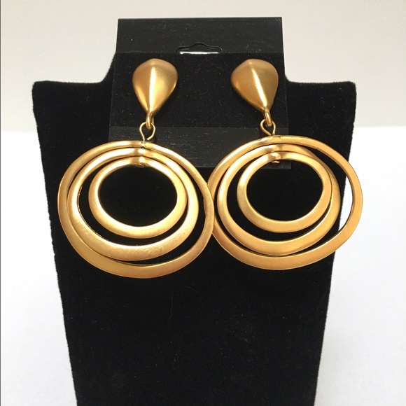 Faux Gold-plated Hoop Earrings