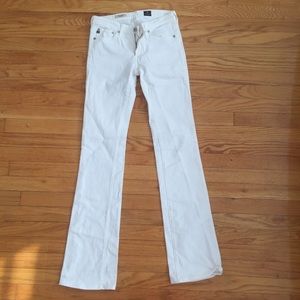 AG angel boot cut jeans in white