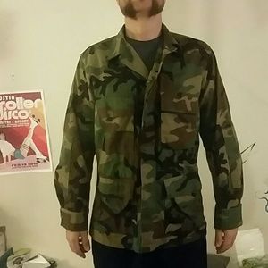 Military Style Camo Button up Jacket