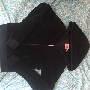 Juicy Couture black velour track jacket