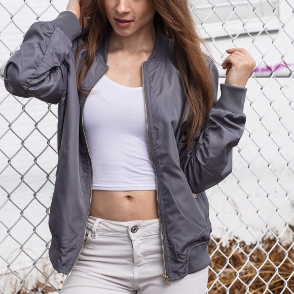 Grey bomber jacket - Picture 2 of 4