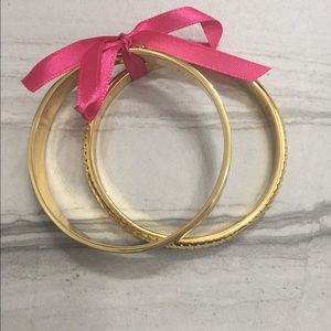 Lilly Pulitzer gold bangles
